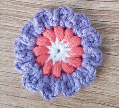 Wool Flower Pin Pattern